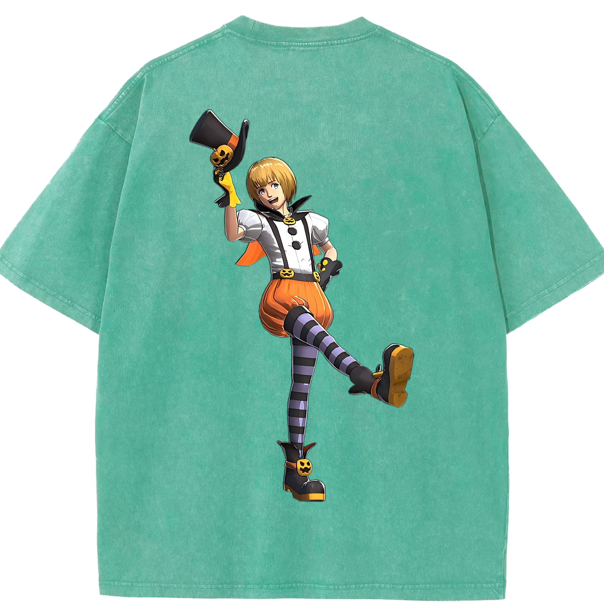 （画像用） 進撃の巨人 アルミン·アルレルト Attack on Titan Armin Arlert 綿100% ヴィンテージ風 半袖Tシャツ（背面プリント）